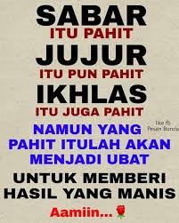 Apr 13, 2019 · sabar separuh daripada iman. Zainuddin Ishak En Twitter Sabar Itu Separuh Dari Iman