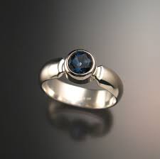 London Blue Topaz ring deep blue Sapphire substitute ...
