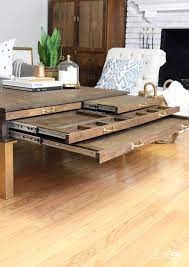 As you can see from the photos, this wood coffee table is a simple model, but it's a highly attractive piece. Diy Coffee Table With Pullouts Home Made By Carmona