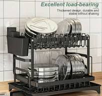 stusgo Foldable Over The Sink Dish Drying Rack with Drainage,Stainless  Steel Large Multifunctional Dish Racks,Rustproof Dish Rack for Kitchen  Counter ...