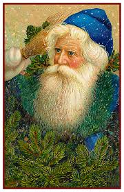 details about victorian father christmas santa claus 56 counted cross stitch pattern