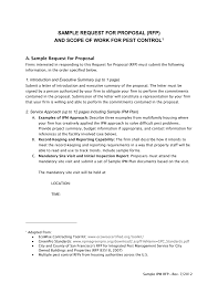 I kindly request that a formal pest removal be done in this flat as soon as possible. Sample Rfp For Pest Control