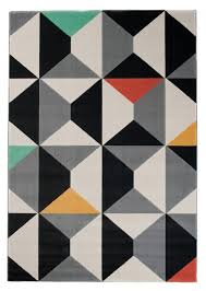 Der teppich auf dem foto ist aus farbgarn schwarz. Canvas Modern Teppich Kurzflor Grau Schwarz Creme Bunt Figuren Tapiso Teppiche Online