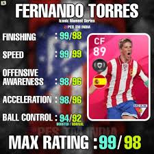 Pro evolution soccer (abbreviated as pes and currently branded as efootball pes), known in japan as winning eleven (currently branded as efootball winning eleven), is a series of association football simulation video games developed and released annually since 1995. Top 5 Stats Welcome Fernandotorres Pro Evolution Soccer Tm India Facebook