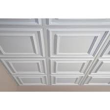 Ceilume Cambridge White Evaluation Sample Not Suitable For Installation 2 Ft X 2 Ft Lay In Or Glue Up Drop Ceiling Tiles Ceiling Panels Finishing Basement