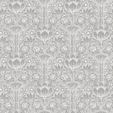 Contemporary Wallpaper Rosegarden Eco Floral Pattern White Black