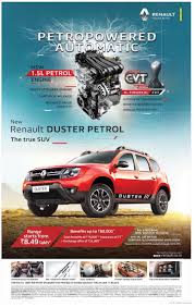 Renault Duster Car Full Page Ad Delhi Times Check Out More Car Advertisement Collection At Https Www Advertgallery Co Renault Duster Renault Car Advertising