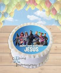 Fortnite Season 4 Edible Frosting Image Cake Topper Round Edible Image Cake Topper Edible Image Cake Edible Images