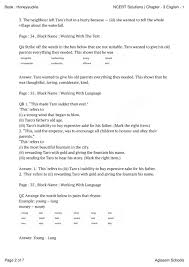 Ncert Solutions Class 6 English Honeysuckle Unit 3 Taro S Reward Aglasem Schools