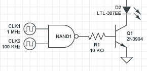 Led glow 0 ohm to 100 ohm but above 100ohm led not gow in this circuit. Online Circuit Simulator Schematic Editor Circuitlab