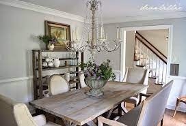 I love love white paint. Our Updated Dining Room With A New Farmhouse Table And Rolling Shelves Dear Lillie Studio
