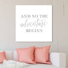 When everyday life is getting you down, it's time for an adventure! Oliver Gal 19650 So The Adventure Begins Silver 12x12 Typography And Quotes Wall Art Canvas Print Gray White Overstock 28711641