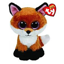 Ty Beanie Boos 6 Inch Slick Brown Fox Plush Beanie Baby Plush Stuffed Doll Toy Collectible Soft Toys Big Eyes P Peluches De Animales Ty Peluche Peluches Kawaii