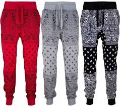Black And Red Joggers Mens Mens Fleece Bandana Paisley Joggers Drawstring Swag Jogger Pants Black Red Grey Unbranded Jogger Men S Halstuch Outfit Jogginghosen Fur Manner Jogger Outfit