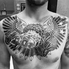 Black And White Eagle Chest Tattoo 80 Eagle Chest Tattoo Designs For Men Manly Ink Ideas Eagle Chest Tattoo Tattoo Designs Men Chest Tattoo