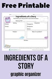 Ingredients Of A Story Worksheet Education Com Writing Organization Elementary Writing Pre Writing
