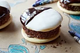 Black And White Vanilla Sandwich Cookies Introducing The Black And White Cookie Ice Cream Sandwich A Truly New York Concoction Ice Cream Cookie Sandwich Dessert Recipes Desserts