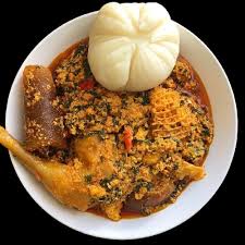 Egusi Soup with Pounded Yam