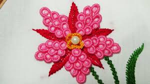 ↘ learn embroidery with me: Hand Embroidery Brazilian Embroidery Youtube Embroidery Flowers Pattern Brazilian Embroidery Hand Embroidery Flowers