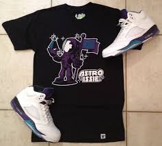 Air Jordan Shirt Black And White Air Jordan Black White Grape 5 Arrogant Astronaut Fashion Sneakerhead Tee New Fashion Air Jordans Mens Tshirts