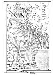 A complex coloring page of a cat consisting of many elements. Franciens Kattenkleurboek Om Te Versturen Francien Van Westering 9789043918527 Cat Coloring Book Cat Coloring Page Coloring Books