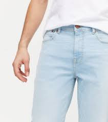 $195.00 (5) mother the mid rise dazzler ripped ankle straight leg jeans (marrakesh nights) was: Pale Blue Light Wash Straight Leg Jeans New Look