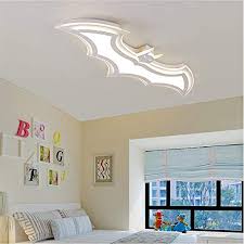 The shape of the light is like triangle. Runnup Modern Dimmable Ceiling Light Fixture Batman Design 37 4 Led Ceiling Lamp In White For Boys Bedroom Kids Room Children Bedroom Buy Online In India At Desertcart In Productid 92596041