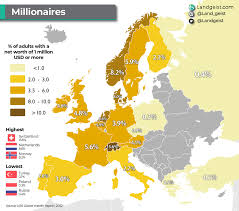 of adults with a net worth of 1 million USD or more: : rMapPorn