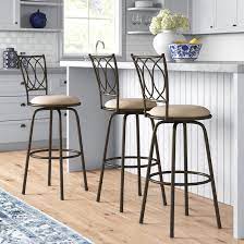 Brass and white leather kitchen chairs (3) $250 pic hide this posting restore restore this posting. Three Posts Abrams Swivel Bar Stool Reviews Wayfair