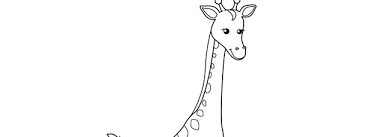 Free giraffe cartoon powerpoint template. Giraffe Template Large