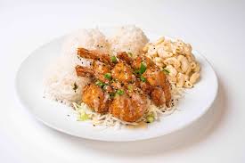 Chicken, pork, egg, carrot, scallions, garlic, and sesame seeds. Menu