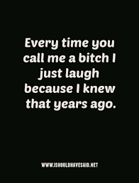 'how can she slap?' is still the question nearly 15 years later. You Re Such A Bitch More Comebacks I Should Have Said