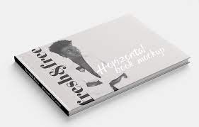 Letter size cover branding book free mockup. Free Landscape Book Mockup On Behance
