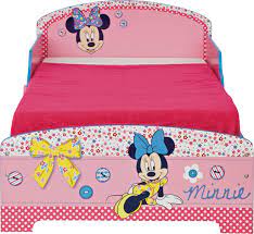 bedtime will be more appealing with this wood effect minnie mouse bed frame from argos the gorgeous detail includes colourfu toddler bunk beds bed toddler bed