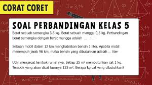 Soal toefl dan pembahasan jawaban. Soal Perbandingan Kelas 5 Sd Dan Jawabannya Matematika Kelas 5 Youtube