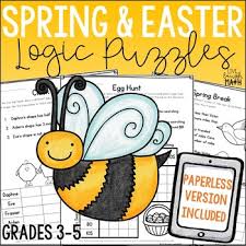Crossword puzzle for grade 6. Spring Logic Puzzles Worksheets Teaching Resources Tpt