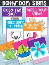 Bathroom Signs Bathroom Printables Bathroom Rules Printable Kids Bathroom Sign