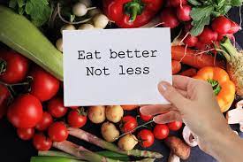 Motivation Inspirational Quote Eat Better Not Less Dieting Healthy Eating Background Stock Photo Download Image Now Istock