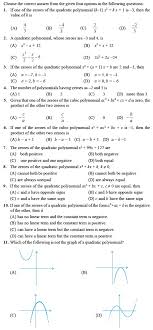 Print our tenth grade (grade 10) math worksheets and activities, or administer them as online tests. Class 10 Important Questions For Maths Polynomials Aglasem Schools