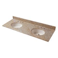 pegasus 61 in. w granite vanity top in