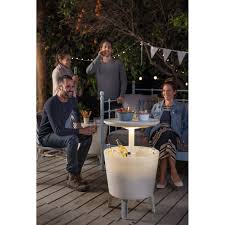 As the weather gets warmer and summer fast approaches, it's time to start thinking about your outdoor space and all those bbq's and. Garden Cooler Bar Illuminated With Table Keter Outdoor Indoor Party Euroelectronics Eu