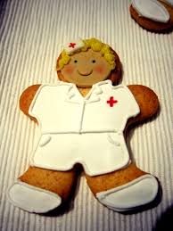 Nurse Cookie Using A Gingerbread Man Cookie Cutter Nurse Cookies Doctor Cake Gingerbread Man Cookies