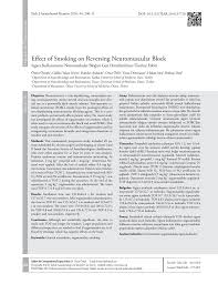 Effect of Smoking on Reversing Neuromuscular Block