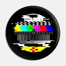 Television test card or pattern. Vintage Glitched Tv Test Card Graphic Tv Test Pattern Pin Teepublic