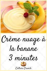 Creme Nuage A La Banane 3 Minutes La Recette Facile En 2020 Recette Recettes De Cuisine Recette Facile