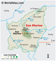 San marino occupies an area of just 61 km², making it the third smallest country in europe. San Marino Maps Facts World Atlas