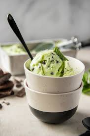 To sweeten the ice cream, you'll use another one of my favorite ingredients: Low Fat Mint Chocolate Chip Ice Cream