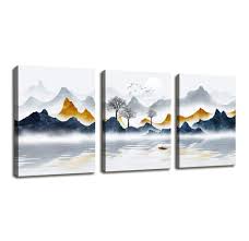 Maybe you would like to learn more about one of these? Canvas Wall Art For Bedroom Decor Canvas Prints Abstract Painting Geometry Mountain Scenery Poster Wall Decor Above Bed 3 Panels Framed Artworks Pictures For Living Room Home Bathroom Decorations Buy Online