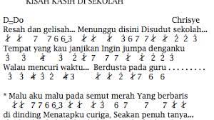 Not Angka Lagu Kisah Kasih Di Sekolah