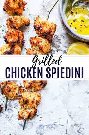 Remove chicken from oven and carefully tip pan upward on one end and using a spoon take some of the amogio sauce and drizzle over chicken. Chicken Spiedini Recipe With Lemon Butter Sauce Erhardts Eat